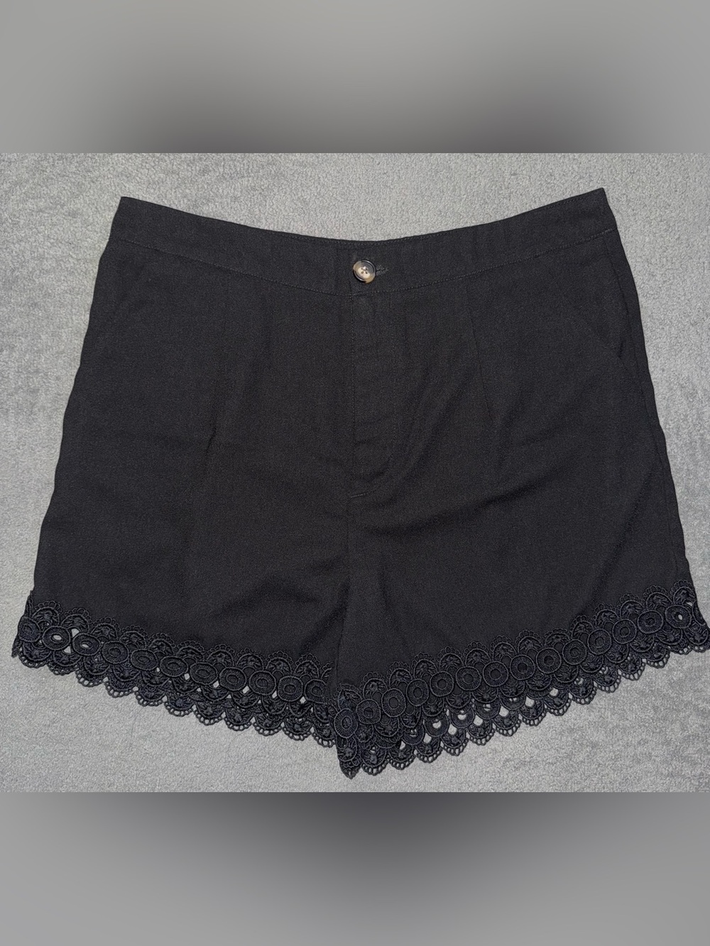 SHEIN Black Lace Trim Dress Shorts Size XL US 12